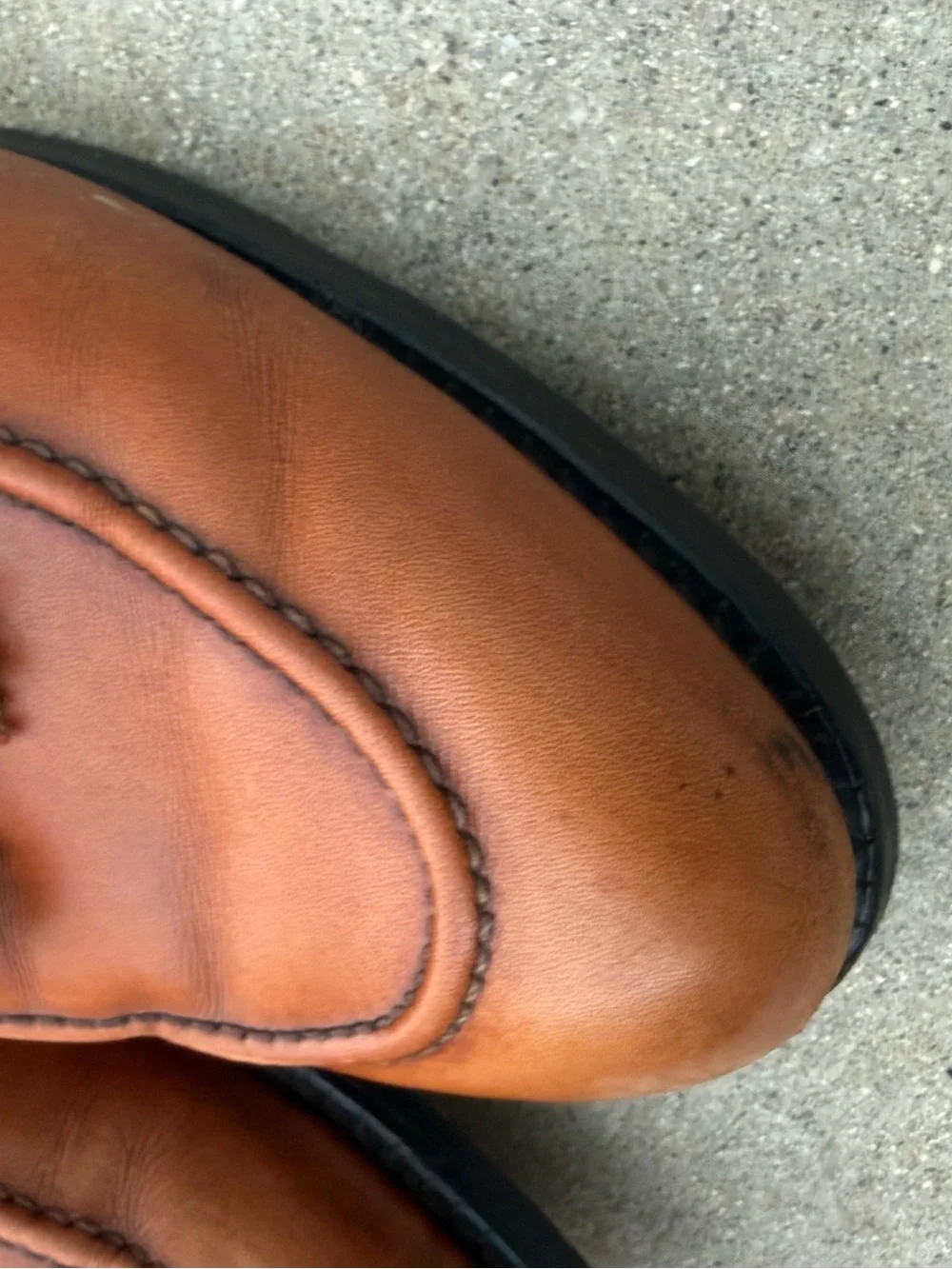 Allen Edmonds Tassel slip on walnut color professional loafers 11 A